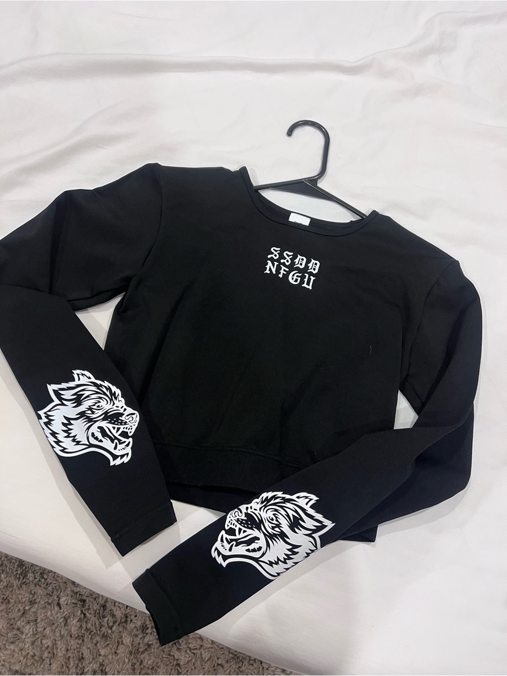 Darc Sport SHE SSDD NFGU Wolf Long Sleeve Crop Top Black M Limited 629/1000